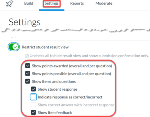 restrict student result view